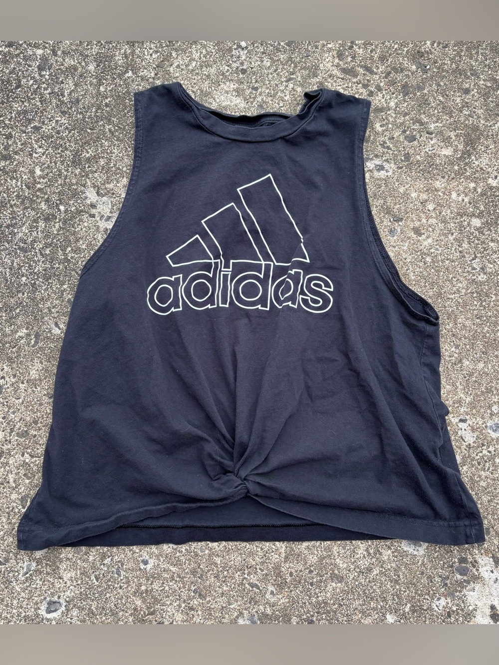 adidas Black Crewneck Logo Tee